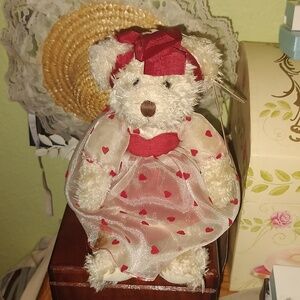Russ Vintage Claudette Bear with Stand & tags adorable dress & slip with tag